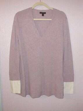 J Crew Sweater Womens XS Oversized French Cuff Wool Blend Layered Look Preppy
